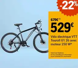 E.Leclerc Sport Vtt - vélo électrique touroll u 1 26 avec moteur 250 w offre