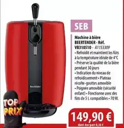 Cuisine Plaisir Seb - machine à bière offre