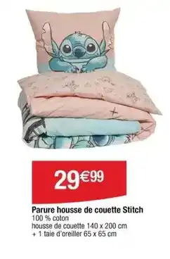 Cora x Carrefour Stitch - parure housse de couette offre