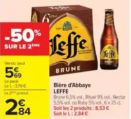 Cora x Carrefour LEFFE Bière d'Abbaye offre