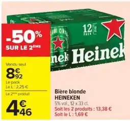 Cora x Carrefour HEINEKEN Bière blonde offre