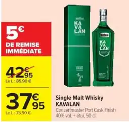 Cora x Carrefour KAVALAN Single Malt Whisky offre