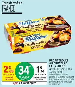 Intermarché Profiteroles au chocolat la laitière offre