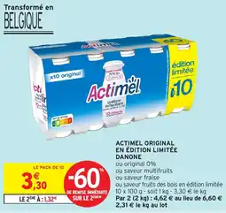 Intermarché Actimel original en édition limitée danone offre