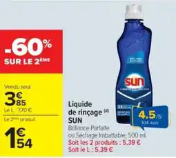 Cora x Carrefour SUN Liquide de rinçage offre