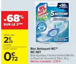 Cora x Carrefour WC NET Bloc Nettoyant WC offre
