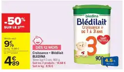 Cora x Carrefour BLEDINA Croissance + Blédilait offre