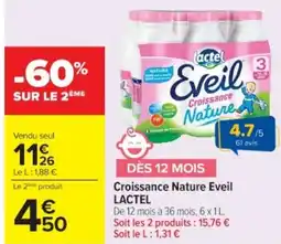 Cora x Carrefour LACTEL Croissance Nature Eveil offre