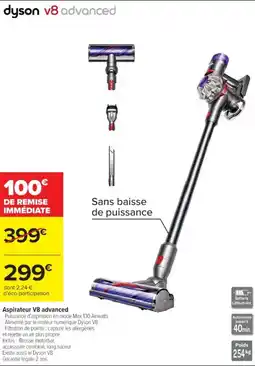 Cora x Carrefour Aspirateur V8 advanced offre
