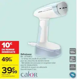 Cora x Carrefour CALOR Défroisseur Réf.: DT3041C0 offre