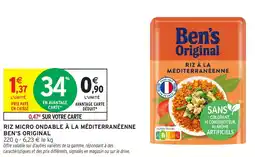 Intermarché Riz micro ondable à la méditerranéenne ben's original offre