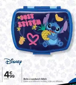 Cora x Carrefour Boîte à sandwich Stitch offre