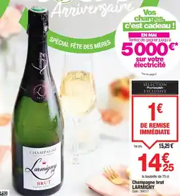 Promocash LARMIGNY Champagne brut offre