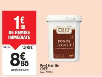 Promocash CHEF Fond brun lié offre