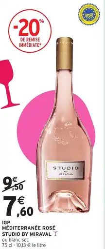 Intermarché Igp méditerranée rosé studio by miraval offre