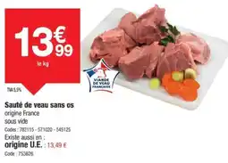 Promocash Sauté de veau sans os offre