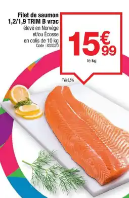 Promocash Filet de saumon 1,2/1,9 trim b vrac offre