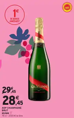 Intermarché Aop champagne brut mumm offre