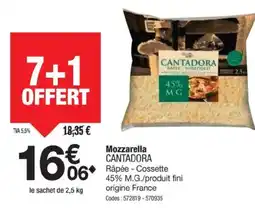 Promocash CANTADORA Mozzarella offre