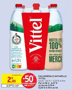 Intermarché Eau minérale naturelle vittel offre