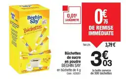 Promocash BĂGHIN SAY BĂ»chettes de sucre en poudre offre
