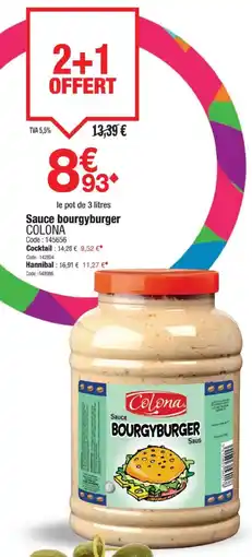 Promocash COLONA Sauce bourgyburger offre