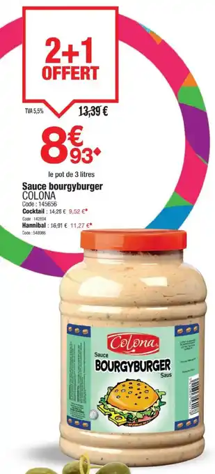 Promocash COLONA Sauce bourgyburger offre
