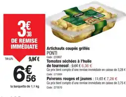 Promocash PONTI Artichauts coupés grillés offre