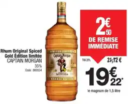 Promocash CAPTAIN MORGAN Rhum Original Spiced Gold Édition limitée offre