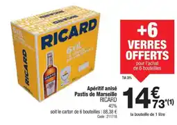 Promocash RICARD Apéritif anisé Pastis de Marseille offre
