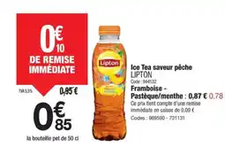 Promocash LIPTON Ice Tea saveur pêche offre
