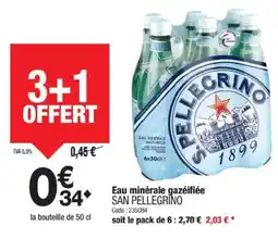 Promocash SAN PELLEGRINO Eau minérale gazeifiée offre