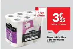 Promocash Papier toilette blanc 2 plis 150 feuilles offre