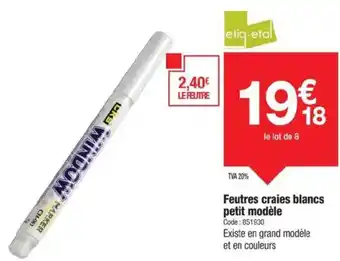 Promocash Feutres craies blancs petit modèle offre