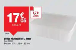 Promocash Boîtes réutilisables 3 litres offre