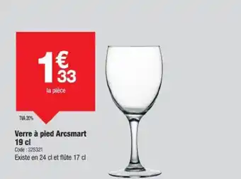 Promocash Verre à pied Arcsmart offre
