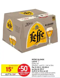 Intermarché Bière blonde leffe offre