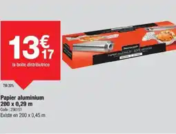 Promocash Papier aluminium 200 x 0.29 m offre