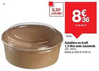 Promocash Saladiers en kraft avec couvercle offre
