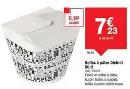 Promocash Boîtes à pâtes District offre