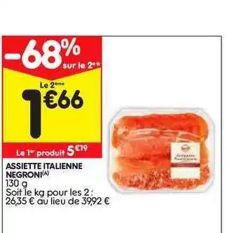 Leader Price Assiette Italienne Negroni offre