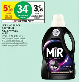 Intermarché Lessive black raviveur x27 lavages mir offre