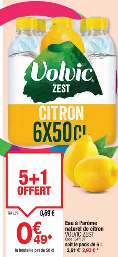 Promocash VOLVIC ZEST Eau à l'arôme naturel de citron offre