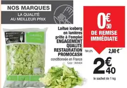 Promocash Laitue iceberg en lanières prête à l'emploi engagement qualité restauration offre