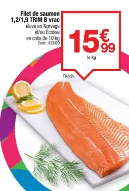 Promocash Filet de saumon 1,2/1,9 trim b vrac offre