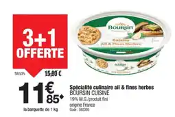 Promocash BOURSIN CUISINE Spécialité culinaire ail & fines herbes offre