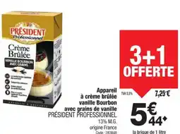 Promocash PRÉSIDENT PROFESSIONNEL Appareil à crème brûlée vanille Bourbon avec grains de vanille offre