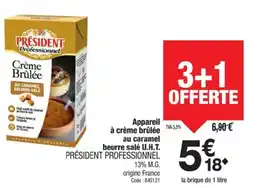 Promocash PRÉSIDENT PROFESSIONNEL Appareil à crème brûlée au caramel beurre salé U.H.T. offre