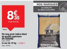 Promocash EN CUISINE Riz long grain Indica étuvé de qualité supérieure offre