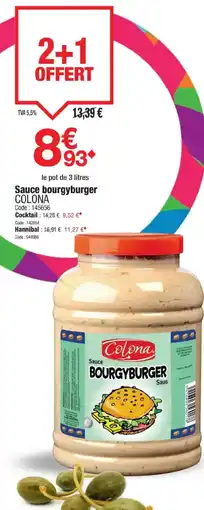 Promocash COLONA Sauce bourgyburger offre